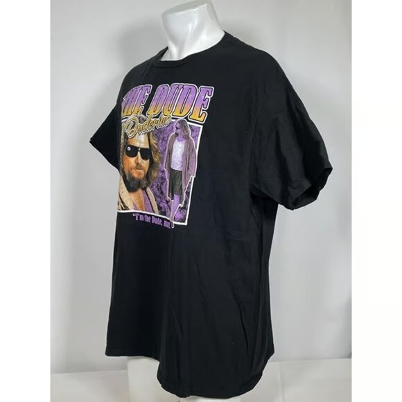 The Big Lebowski The Dude El Duderino Crew Neck Black T-Shirt Men's 2XL - Picture 4 of 6